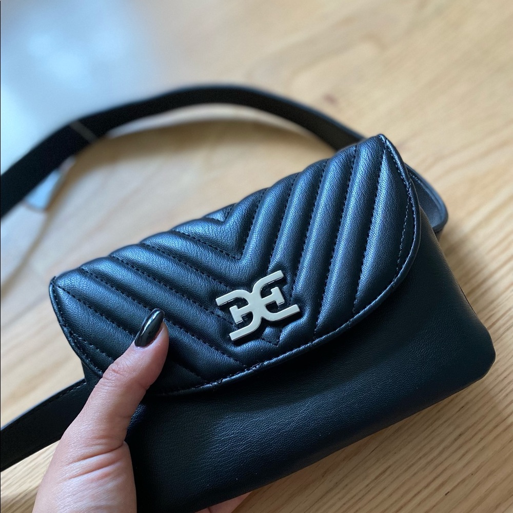 New Sam Edelman Travel Black Mini Belt Bag Waist Fanny Purse Wallet